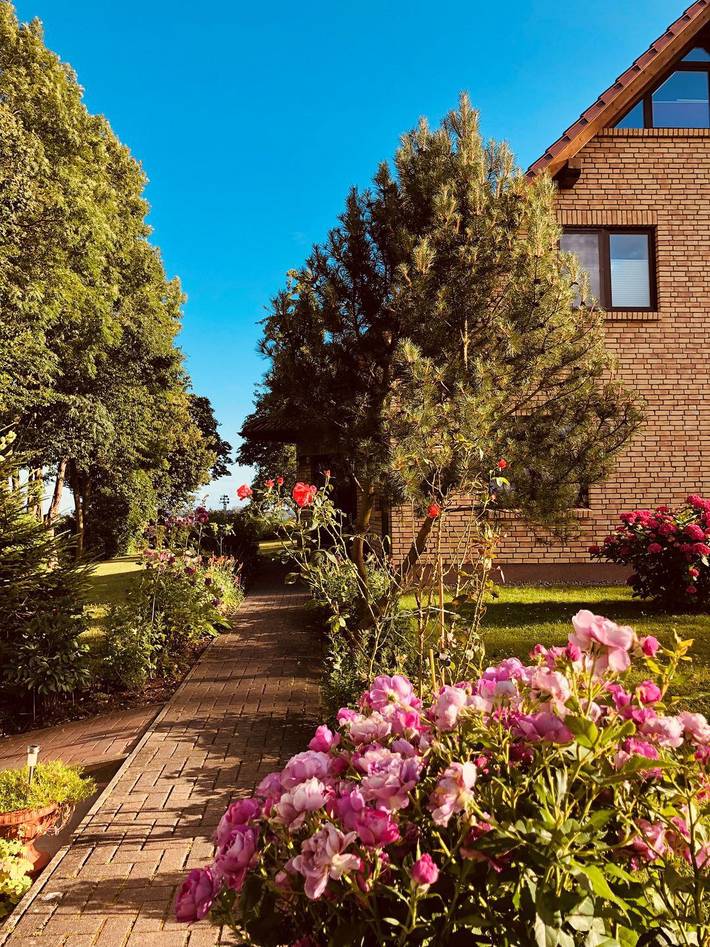 Ferienwohnung für 4 Personen, mit Balkon und Garten sowie Ausblick in Groß Schoritz
