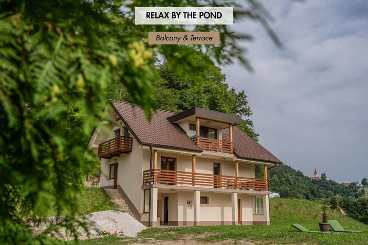 Ferienwohnung für 8 Personen, mit Garten und Seeblick sowie Ausblick