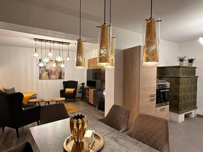 Ferienwohnung für 6 Personen, mit Balkon und Terrasse sowie Garten und Ausblick in Stegersbach
