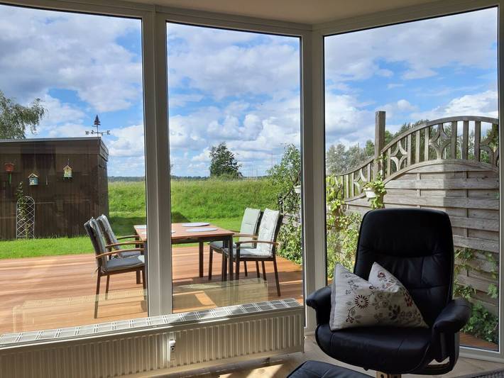 Ferienwohnung für 2 Personen, mit Terrasse und Garten sowie Ausblick in Schleswig & Umgebung