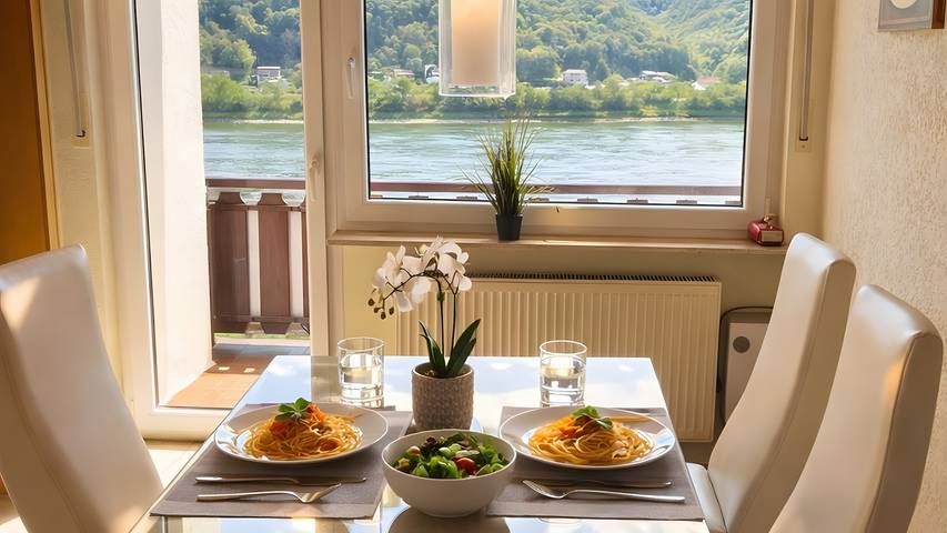 Ferienwohnung für 4 Personen, mit Balkon und Garten am Mittelrhein - 2