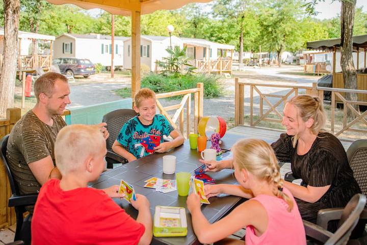 Caravane pour 4 personnes, avec terrasse ainsi que balcon/terrasse et vue sur le lac à Sampzon - 2