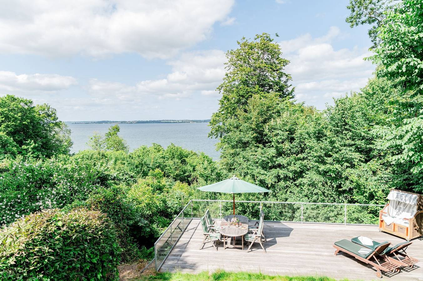 Ferienhaus 'Seeblick' mit Meerblick, privater Terrasse und Wlan in Langballig, Flensburger Förde