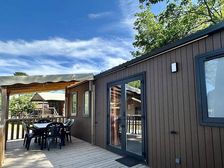 Camping Le Braou - Mobilheim 8 personen - 5 Zimmer 8 Personen Klimatisiert + Tv in Audenge, Arcachon und Umgebung