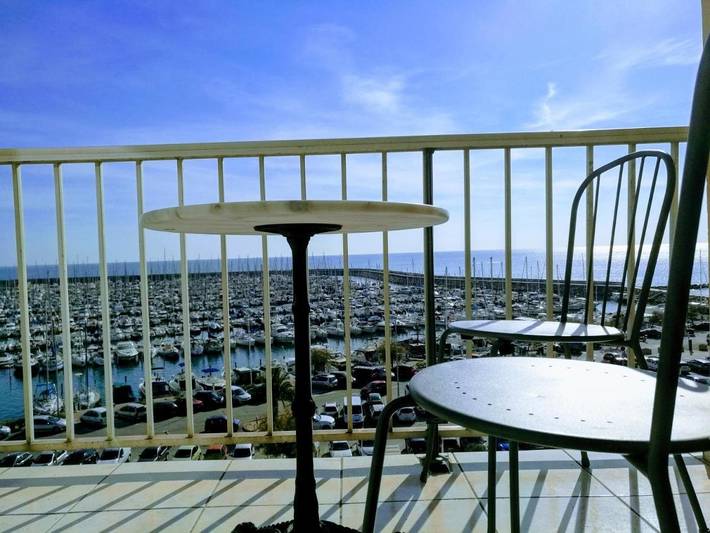 Gîte pour 3 personnes, avec Balcon ainsi que Terrasse et Vue dans Casino de Palavas les Flots