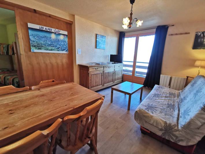 Ganze Wohnung, 2-Zimmer-Wohnung direkt an den Pisten, Balkon und Aufzug in Prapoutel, Les Adrets
