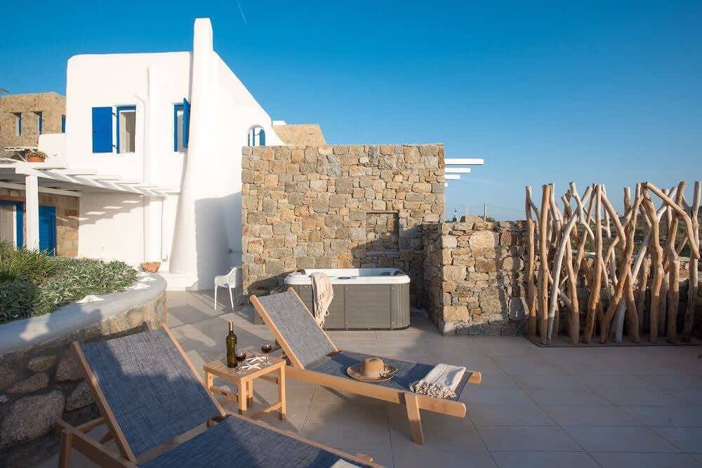 Romantic Mykonian Oasis Suite w Jacuzzi & Sea View, foto 11