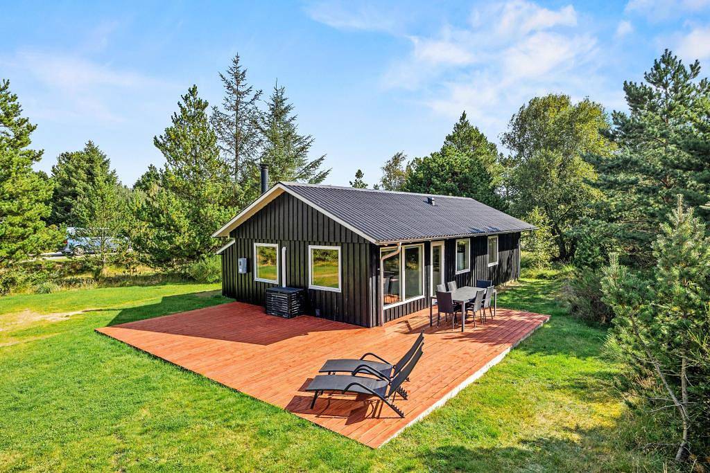 Cosy wooden holiday home for 6 people and a dog in Blavand, Varde Region
