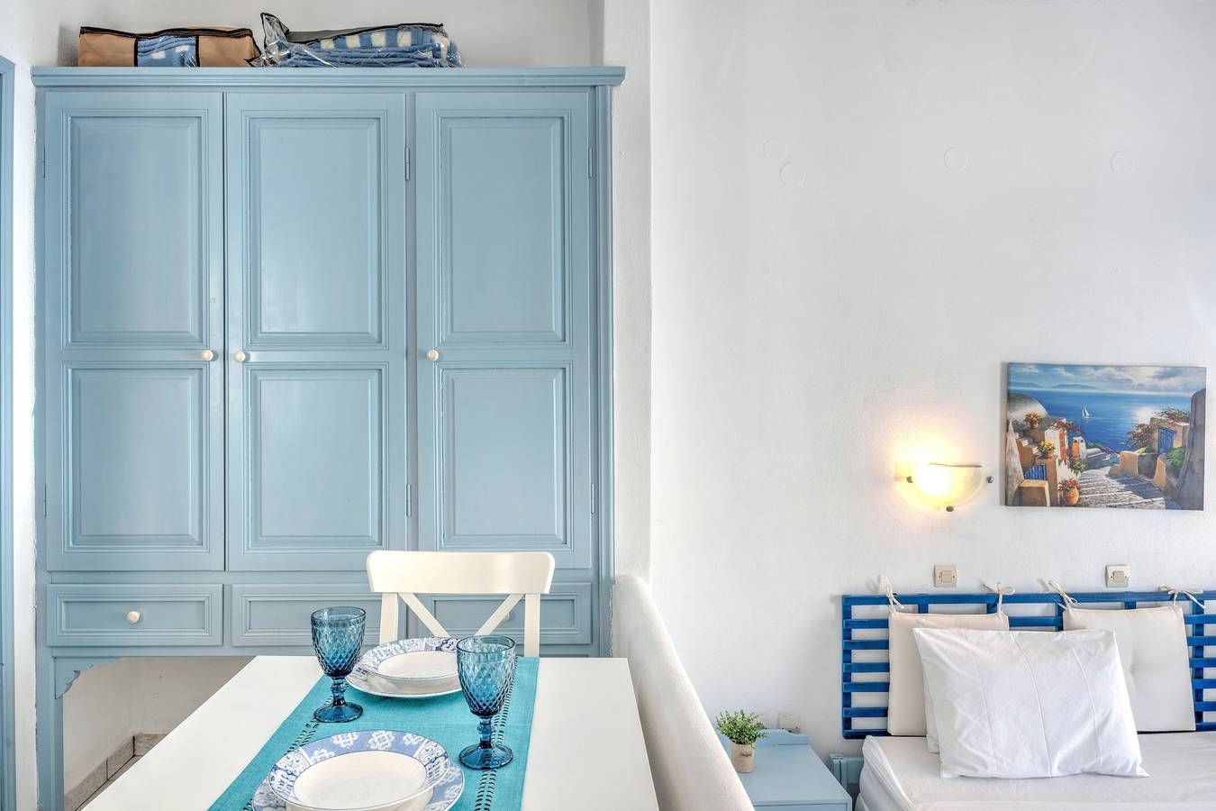 Appartement dans l'hôtel "Pico Bello Patmos 14" avec vue sur la montagne, Wi-Fi et climatisation in Dodécanèse