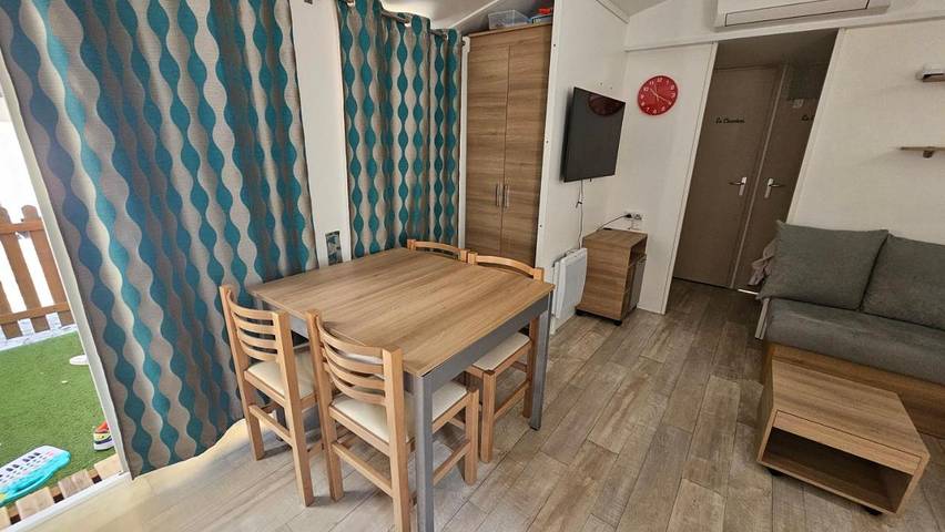 Camping para 6 personas, con Terraza además de Piscina y Vistas en Lacanau