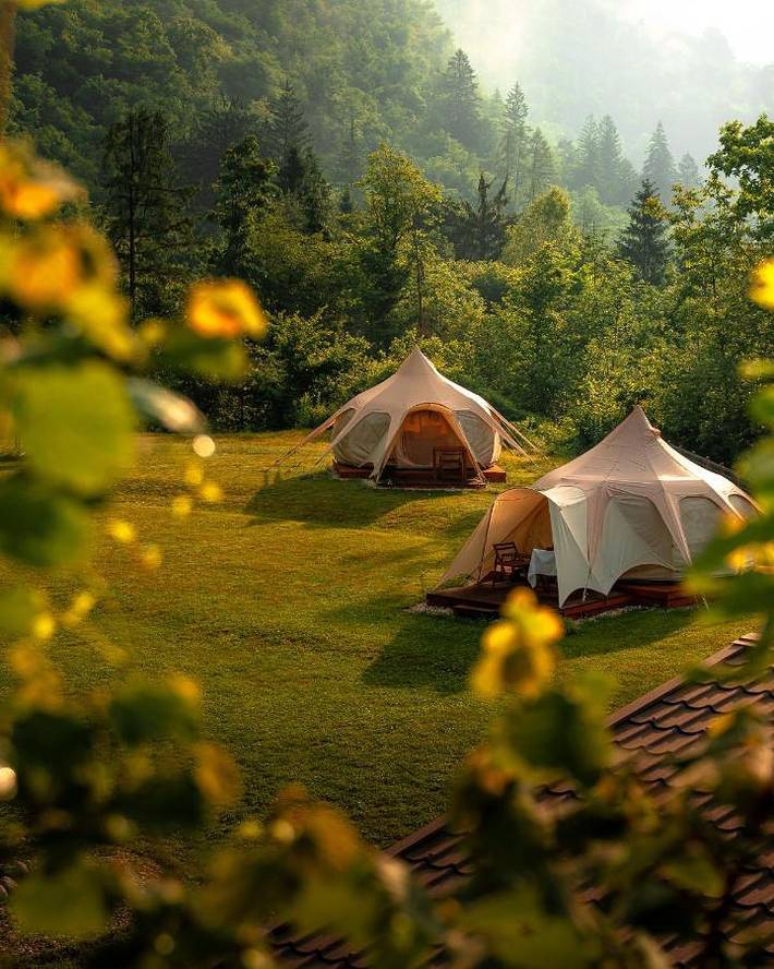 Glamping dla 2 osób, z widok i ogród w Słowenia