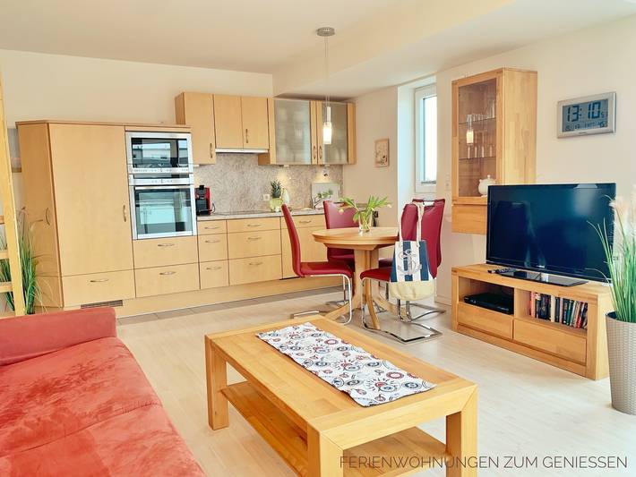 Loft voor 4 personen, met balkon en uitzicht op het meer in Dorum