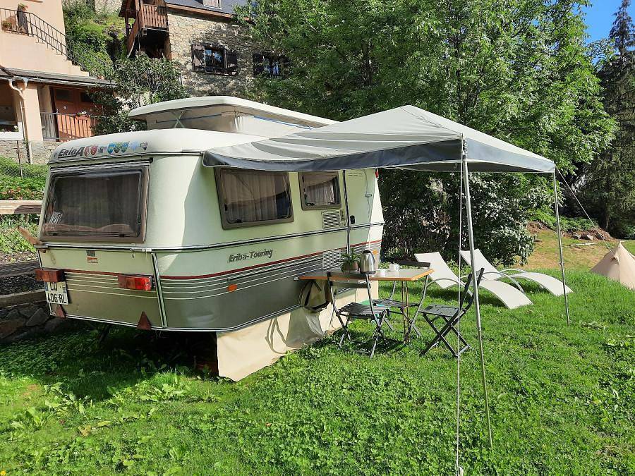 Camping Les Tilleuls - Wohnwagen 2 personen - Vintage-Wohnwagen in Gèdre, Nationalpark Pyrenäen