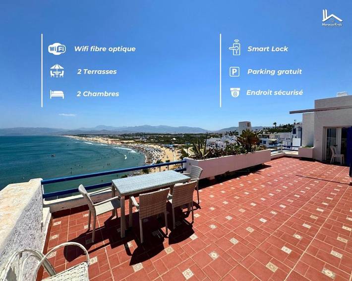 Location de vacances pour 5 personnes, avec terrasse et vue à M'diq - 2