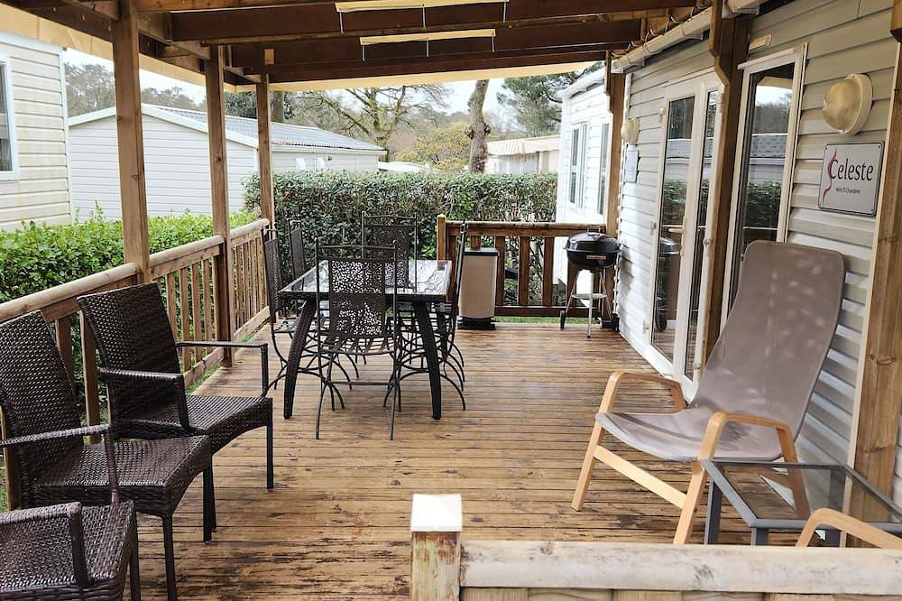 Mobilhome 3ch, 2 Sdb, grande terrasse, draps fournis in Pont-Aven, Région de Quimper