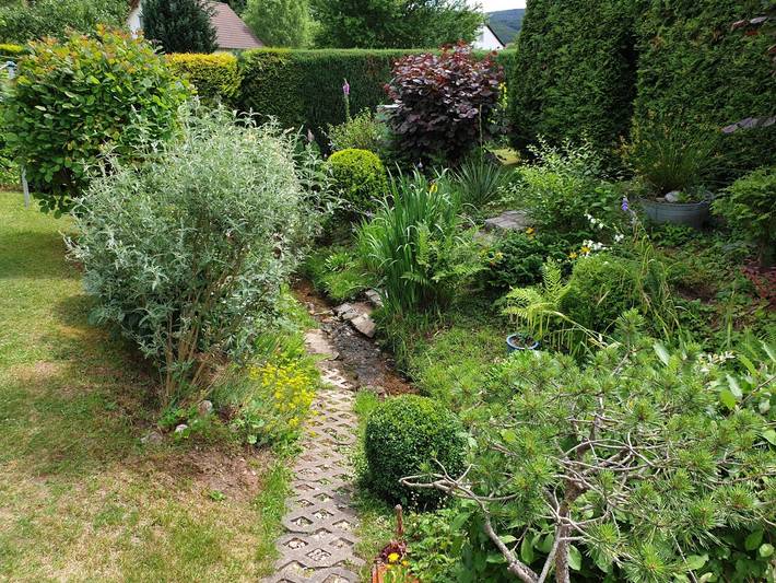 Ganze Ferienwohnung, Zum Himmelreich Ferienwohnung - Zum Himmelreich (Fw mit Wohn-/Schlafraum, Schlafraum, Küche, Wc, Du, Kamin, Garten) in Wartburg, Wutha-Farnroda