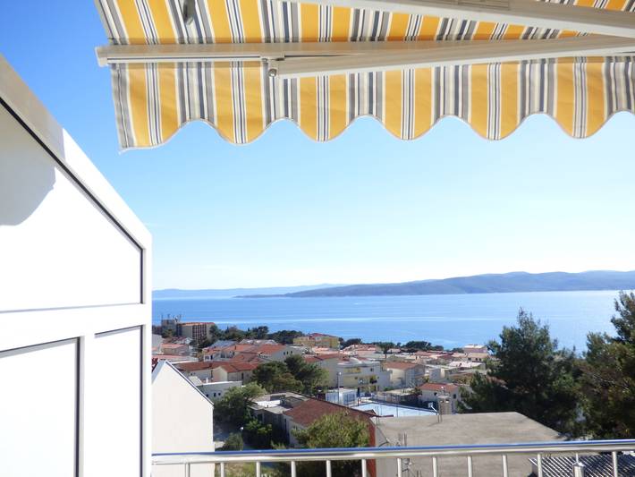 Studio für 2 Personen, mit Meerblick und Balkon/Terrasse sowie Ausblick in Baska Voda