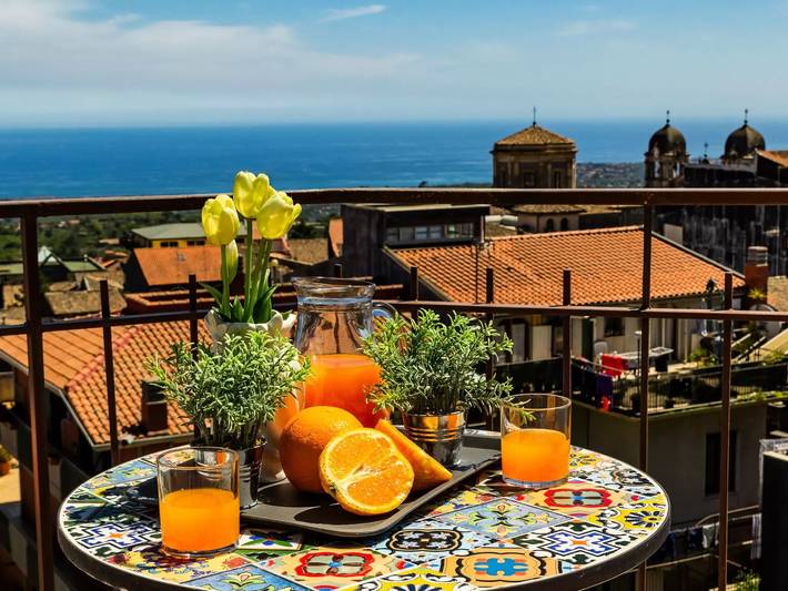 Appartamento per 8 persone, con balcone a Zafferana Etnea