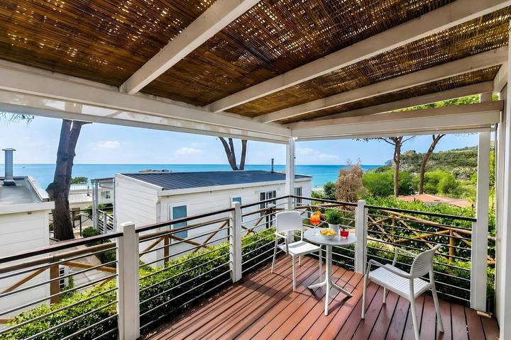 Casa mobile per 4 persone, con terrazza e vista oceano, adatto a famiglie con bambini - 1