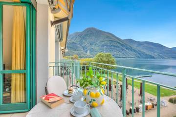 Ferienwohnung für 6 Personen, mit Terrasse und Seeblick in Gemeinde Porlezza