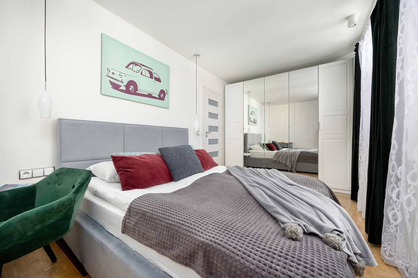Ganze Wohnung, Modern Apartment | Air Conditioning | Workspace | Balcony in Warschau, Masowien