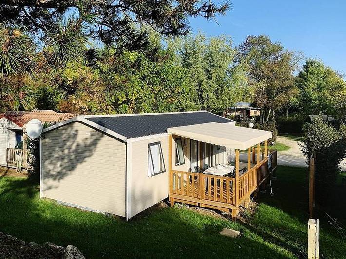 Camping La Cigaline - Mobilheim 8 personen - Saint Emilion in Montpon-Ménestérol, Périgord Blanc