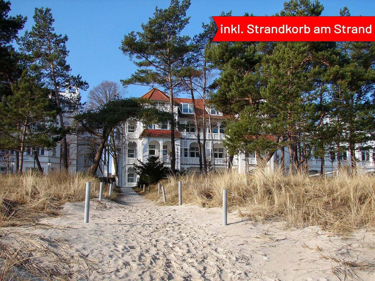 Ganze Ferienwohnung, Villa Strandidyll Apartment 15, Meerblick - Apartment 15 / 1 - Raum - Fewo mit Meerblick, Strandkorb in Ostseebad Binz, Binz