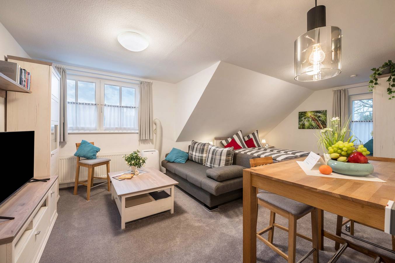 Ganzes Studio, Einzimmerapartment 'Ferienwohnung 1 Soltau' mit privatem Garten, Wlan und Klimaanlage in Soltau, Landkreis Heidekreis