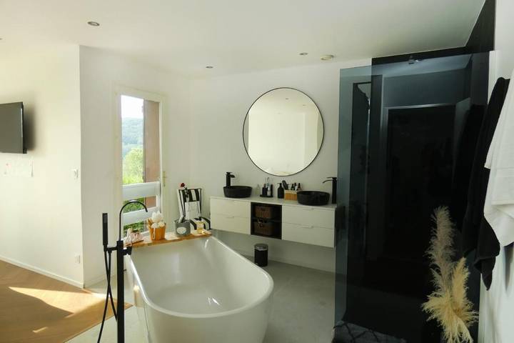 Location de vacances pour 10 personnes, avec vue sur le lac ainsi que piscine et jardin à Bilieu - 4