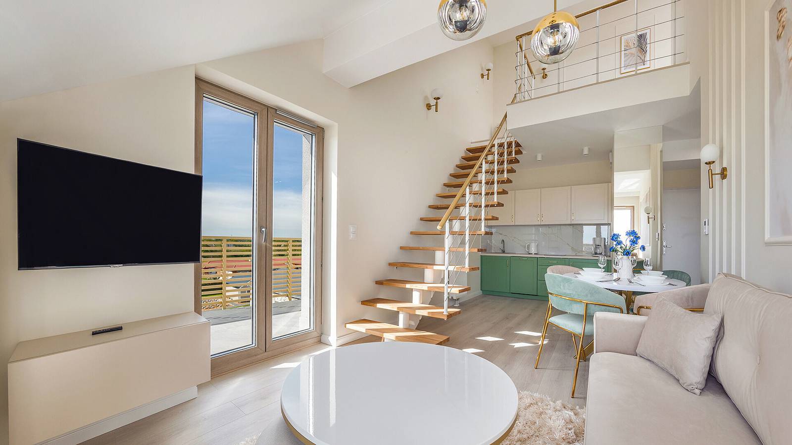 Cały apartament wypoczynkowy, Apartament wakacyjny dla 6 osób z taras in Ustronie Morskie, Baltic Sea Pomerania