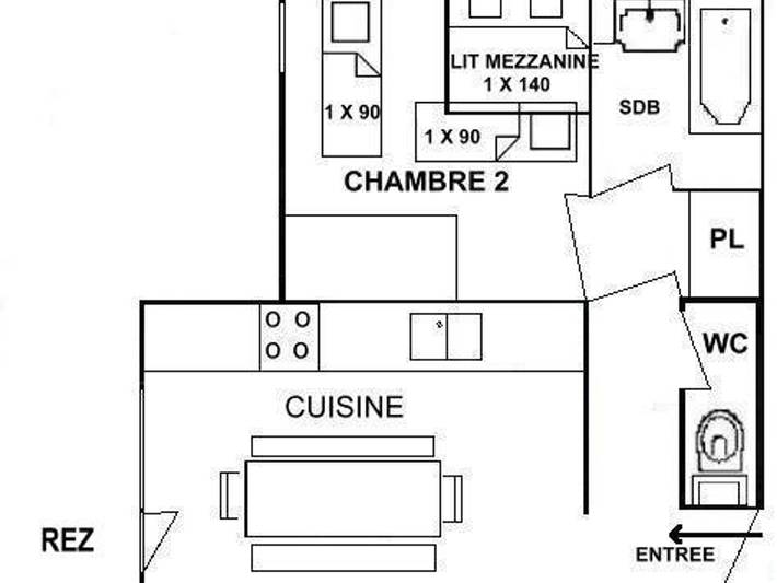 Gîte pour 8 personnes, avec balcon à Les Saisies - 3