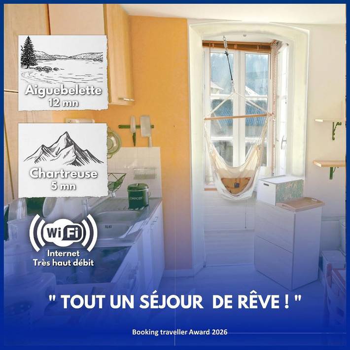 Gîte pour 3 personnes, avec vue et jardin dans Saint-Béron