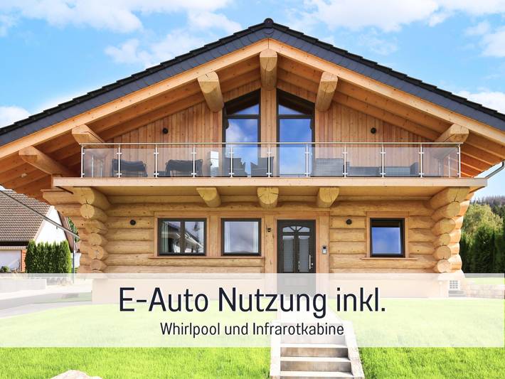 Chalet für 6 Personen, mit Balkon und Terrasse sowie Whirlpool und Garten im Hunsrück