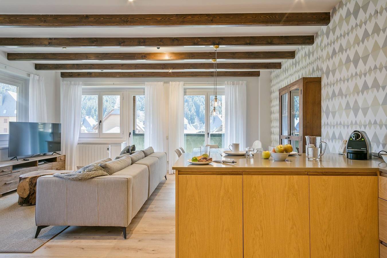 Ganze Wohnung, Ferienwohnung für 4 Personen mit Terrasse in Baqueira, Naut Aran