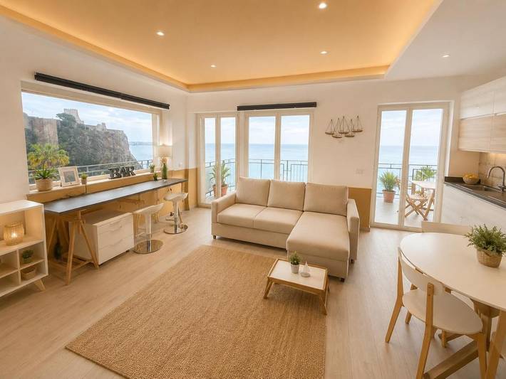 Appartamento per 6 persone, con Balcone e Terrazza nonché Panorama a Aci Castello (Borgo)