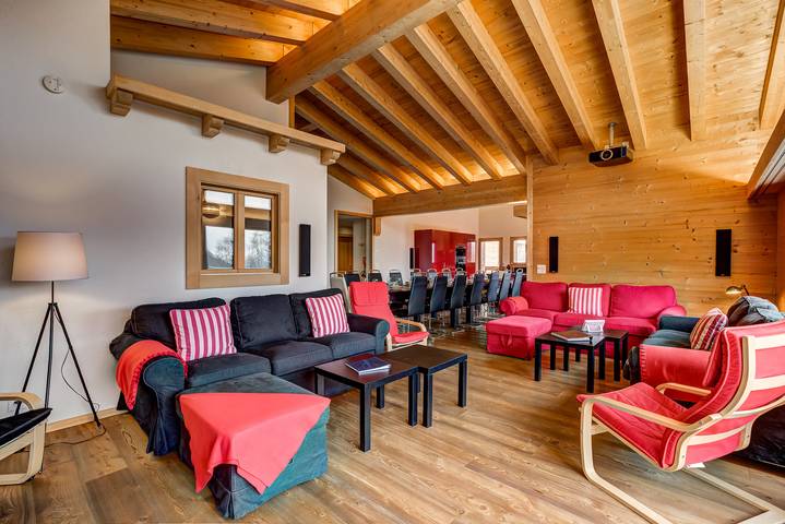Chalet für 16 Personen, mit Garten und Sauna sowie Balkon, kinderfreundlich in der Schweiz - 3