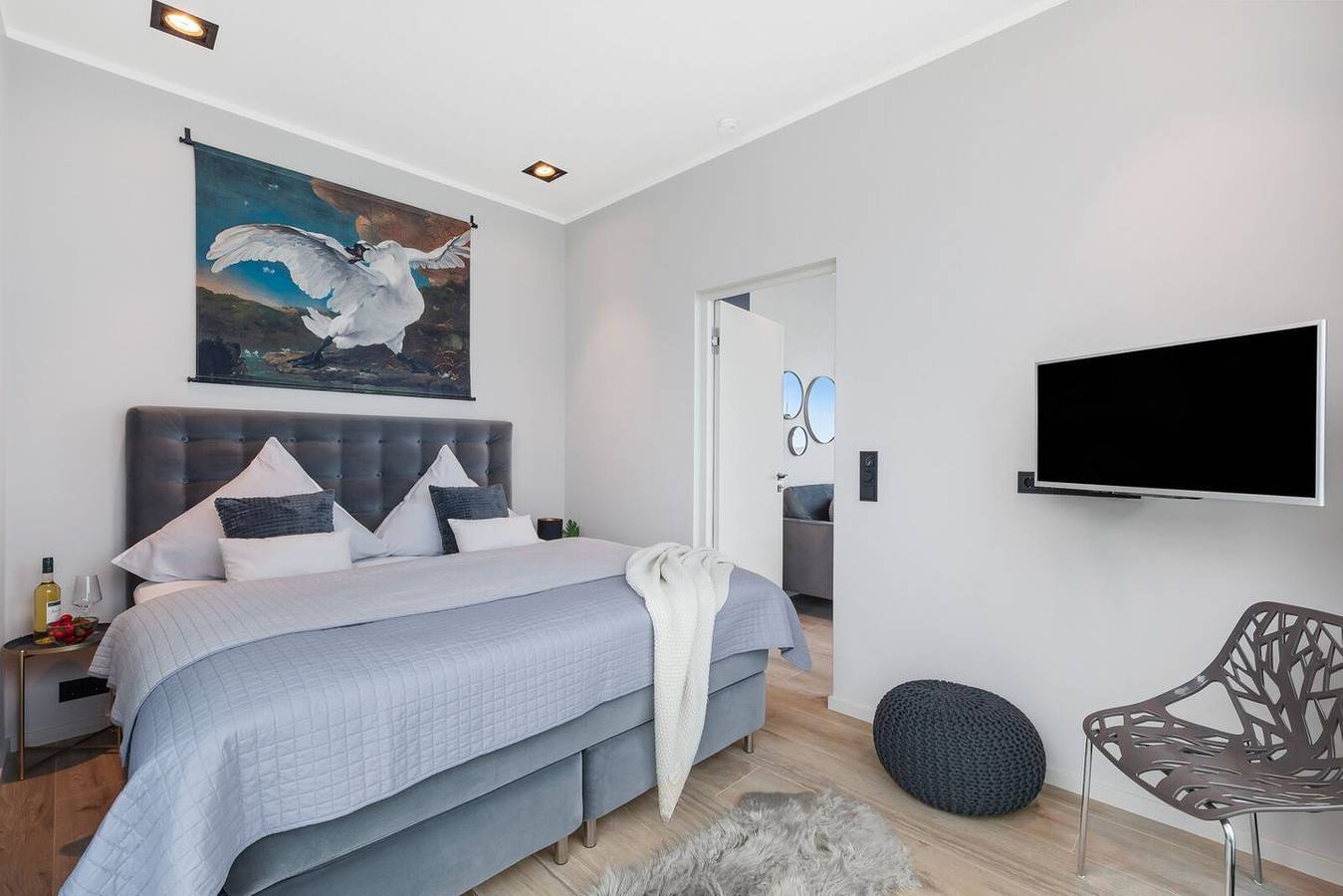 Ganze Wohnung, Bieker: Exklusive Ostsee-Ferienwohnung mit freiem Meerblick direkt am Strand in Olpenitz, Kappeln