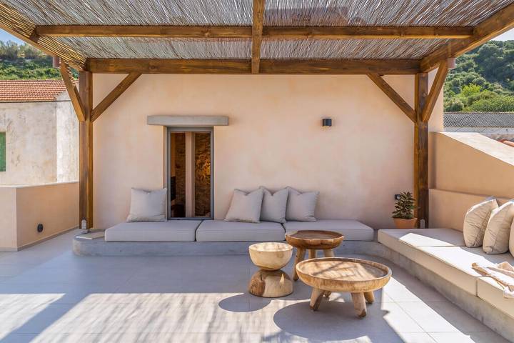 Location de vacances pour 7 personnes, avec vue sur l’océan et jardin dans Kalyves - 4