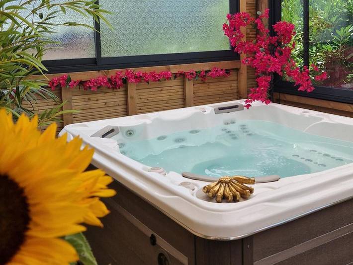 Gîte pour 8 personnes, avec jardin ainsi que piscine et jacuzzi, adapté aux familles à Quincy-Voisins