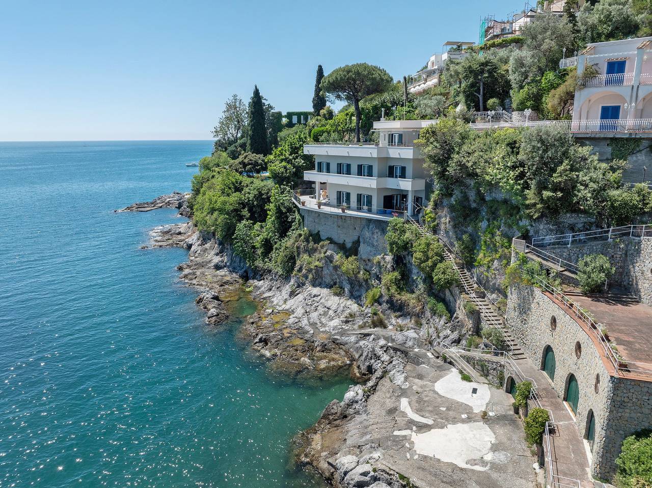 Villa 'Luxury A Strapiombo Sul Mare' con vistas al mar, Wi-Fi y aire acondicionado in Vietri sul Mare, Costa Amalfitana