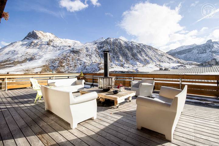 Gîte pour 12 personnes, avec Terrasse et Sauna à Tignes