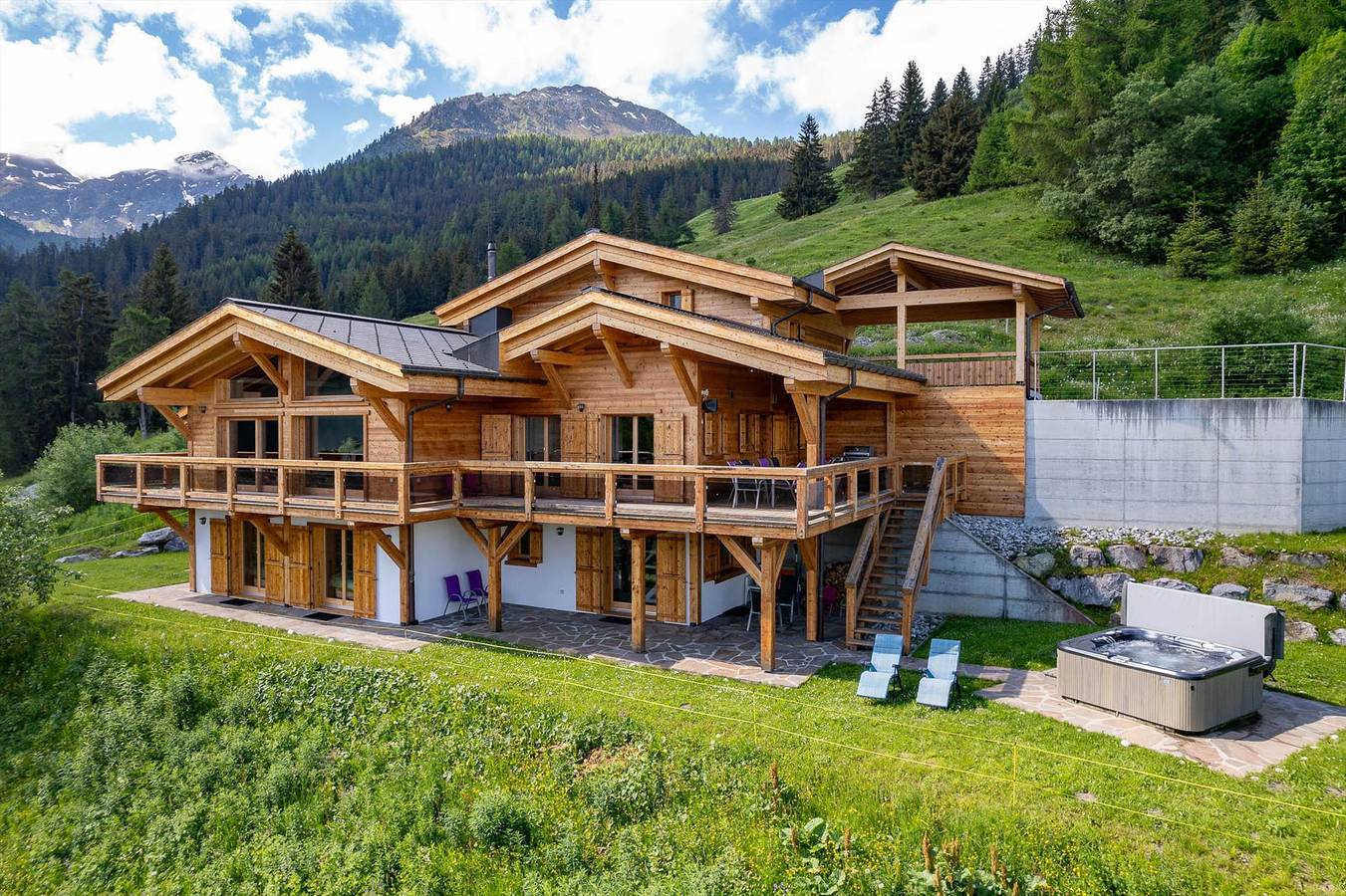 Chalet Flocon de Neige - jacuzzi - sauna in La Tzoumaz, Riddes
