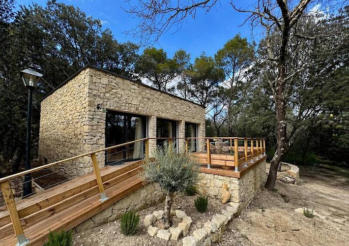 Location de vacances pour 4 personnes, avec jardin ainsi que piscine et vue à Mondragon - 4