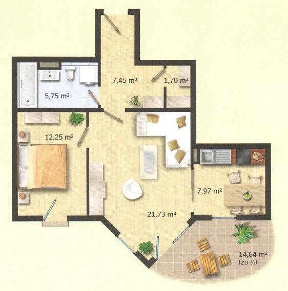 Ganze Ferienwohnung, Fewo Bavaria - Ferienwohnung mit Terrasse für 2 Personen in Schönau am Königssee, Berchtesgadener Alpen