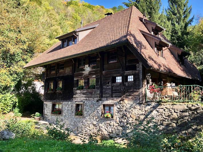Ferienhaus für 7 Personen, mit Balkon und Garten sowie Sauna in Münstertal