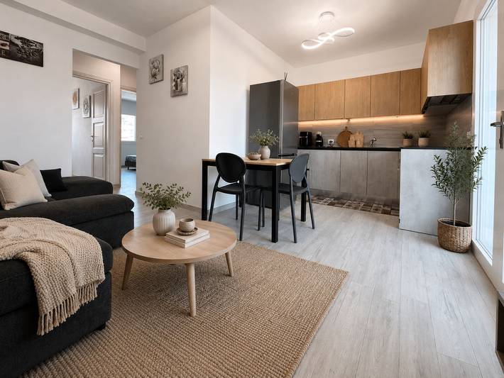 Appartamento per 5 persone, con Balcone e Terrazza nonché Panorama a La Caletta