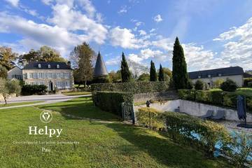 Cottage pour 9 personnes, avec jardin et vue ainsi que terrasse et piscine à Serres-Castet
