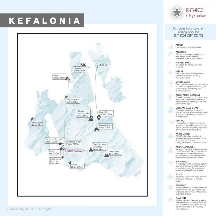 Location de vacances pour 5 personnes, avec vue sur le lac et terrasse dans Argostóli - 3