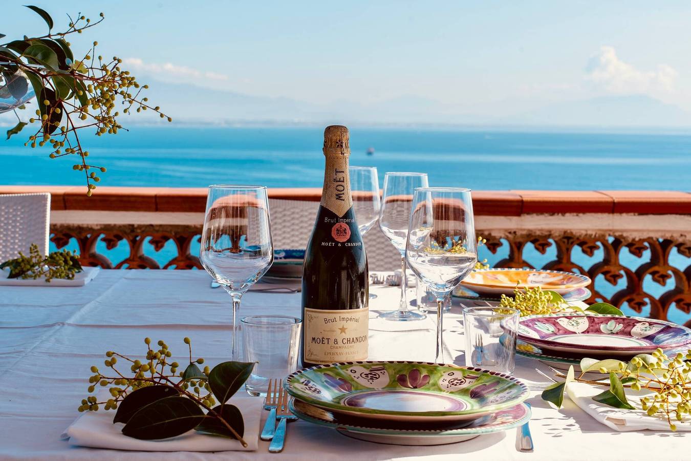 Villa „Fuenti Bay“ mit Meerblick, Wlan und Klimaanlage in Spiaggia Fuenti, Vietri sul Mare