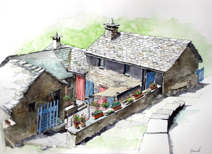 Maison de vacances pour 3 personnes, avec terrasse ainsi que jardin et vue, animaux acceptés